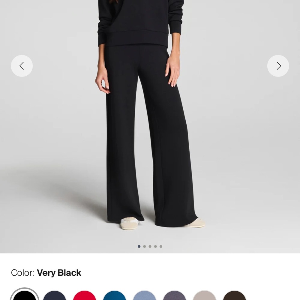 SPANX Black Wide Leg Pants & Matching ZipTop